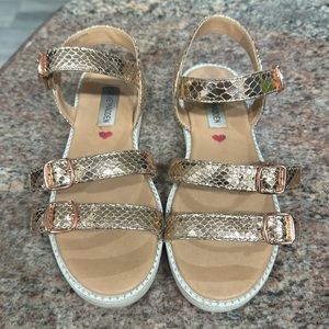 Steve Madden Jtrillz copper sandals size 4- used a few times in good condition